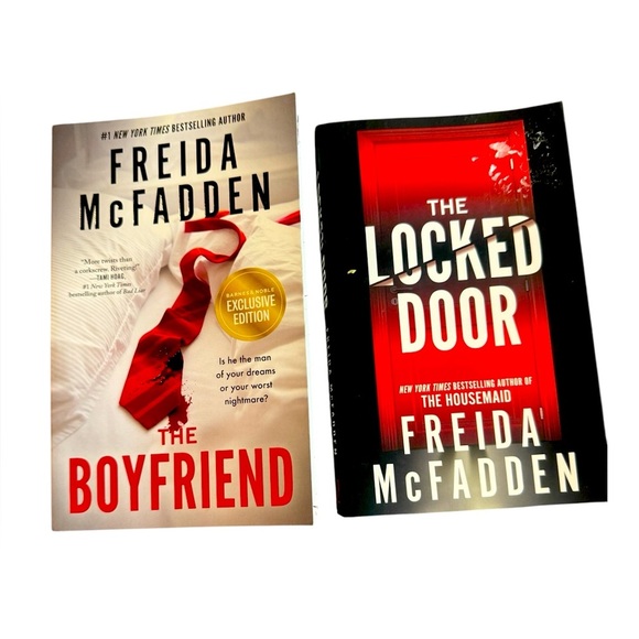 NEW Freida McFadden 2 Book Bundle Includes The Locked Door & The Boyfriend - Picture 1 of 6